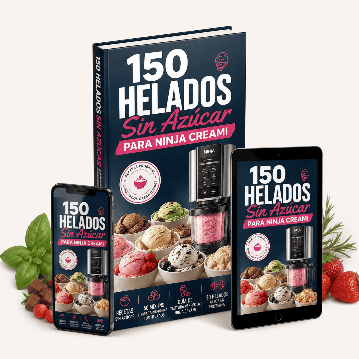 150 Helados Sin Azúcar para Ninja Creami